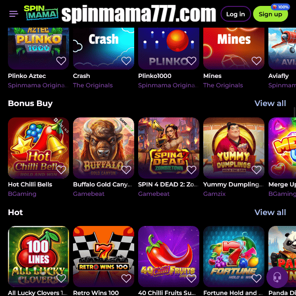 Spinmama – Startseite: Übersicht 1